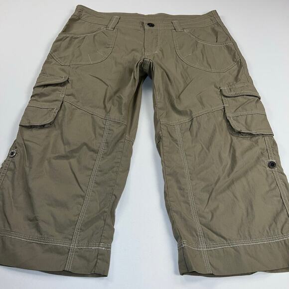 Kuhl Resistor Air Roll-Up Short Adjustable Cargo Crop Pant/Bermuda Tan Size 6 - Picture 12 of 12